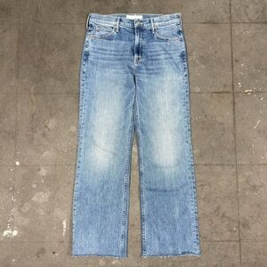 MOTHER SUPERIOR The Duster Skimp Cuff Horsin' Around Size 28 Straight Leg Denim